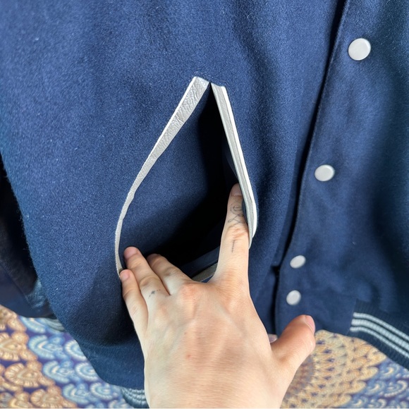 New England Patriots wool & leather bomber jacket - Picture 5 of 15